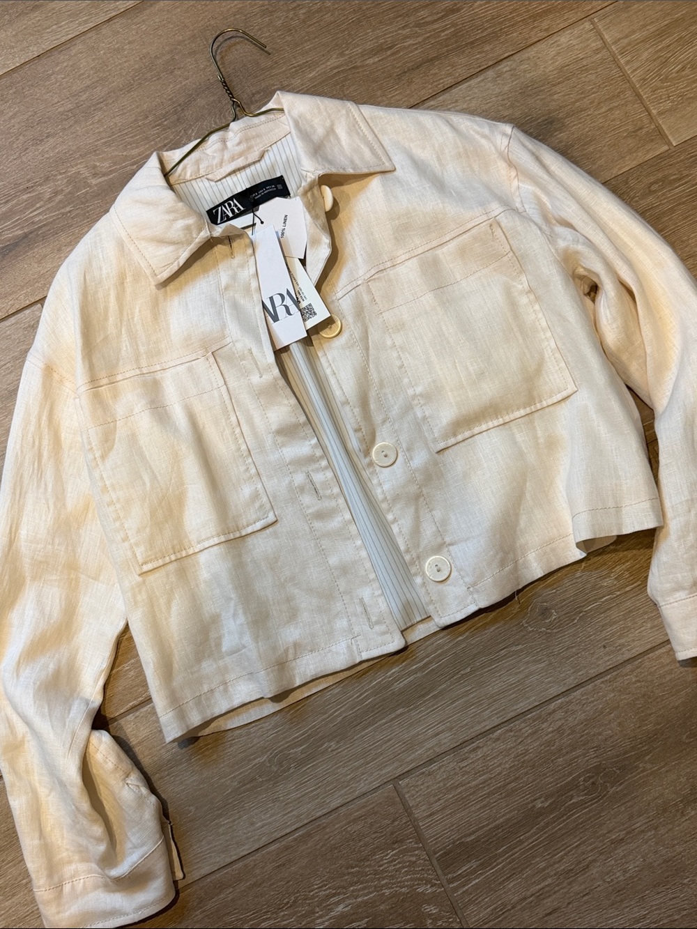 Zara 100% Linen Jacket Small